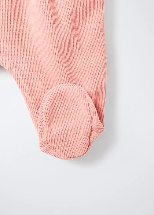 Set salopette + t-shirt floreale neonata