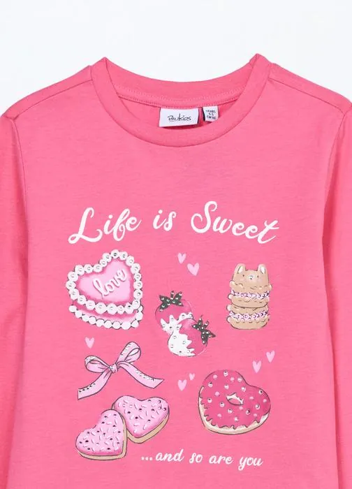 T-shirt in jersey di puro cotone bambina