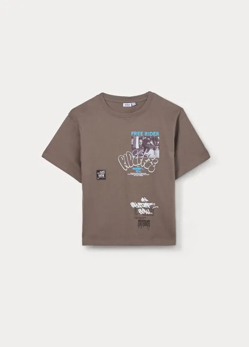 T-shirt in jersey di puro cotone ragazzo