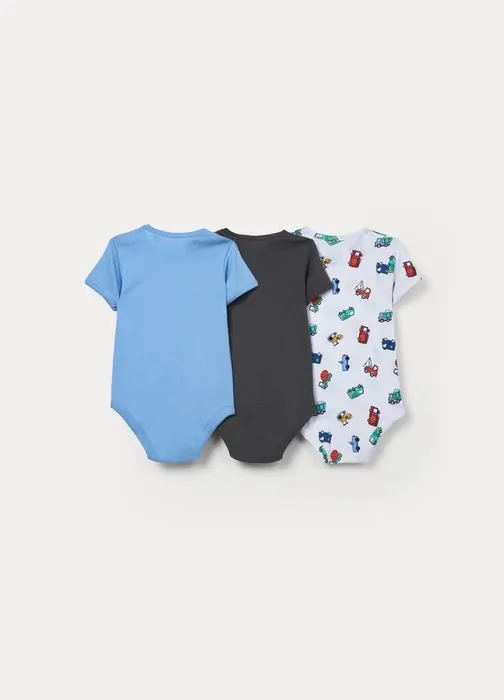 Paket od 3 rebrasta bodija za bebe dječake