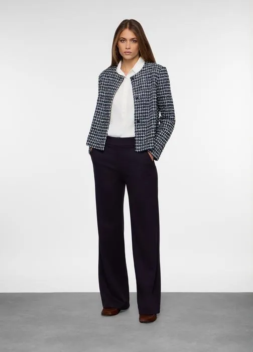 Ženski bouclé kardigan s lurex niti