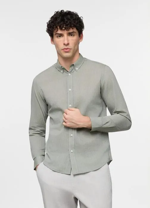 Muška košulja regularnog kroja s button-down ovratnikom