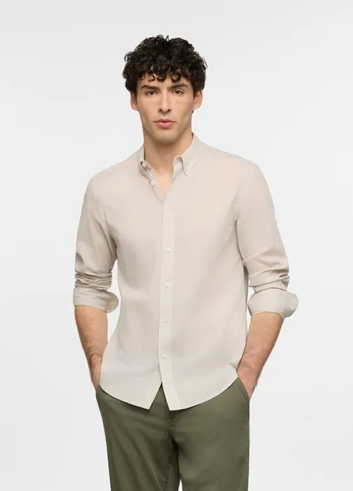 Muška košulja regularnog kroja s button down ovratnikom