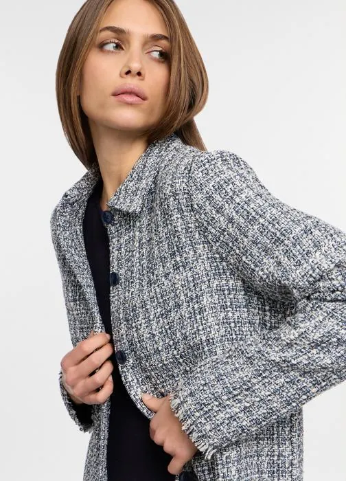 Ženski shacket s jacquard uzorkom