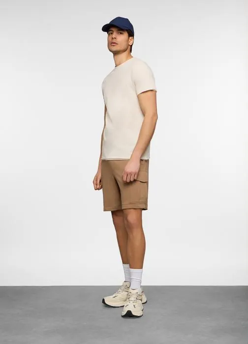 Pantaloncini cargo in felpa di cotone uomo
