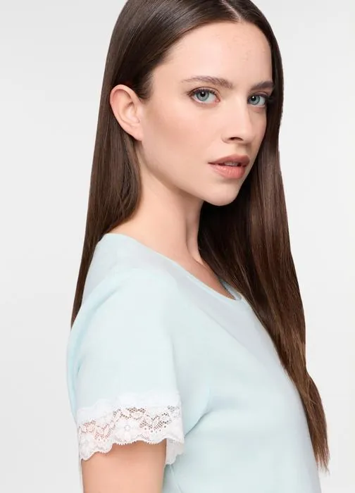 Set pigiama corto in jersey dei puro cotone donna