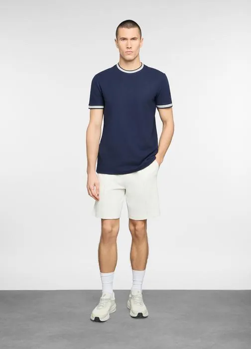 Bermuda in cotone con crête uomo