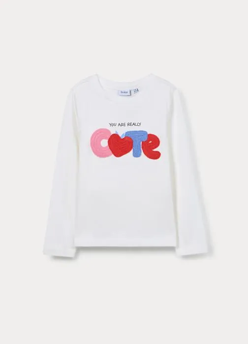 T-shirt in jersey di puro cotone bambina