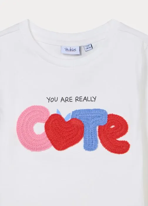 T-shirt in jersey di puro cotone bambina