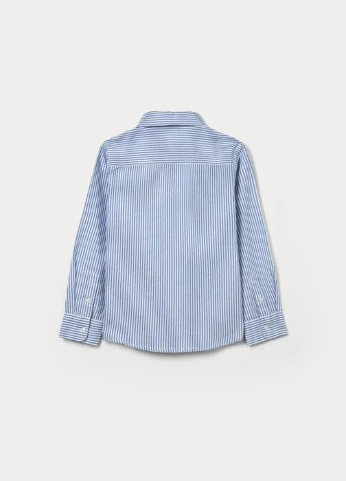 Camicia a righe in puro cotone regular fit bambino