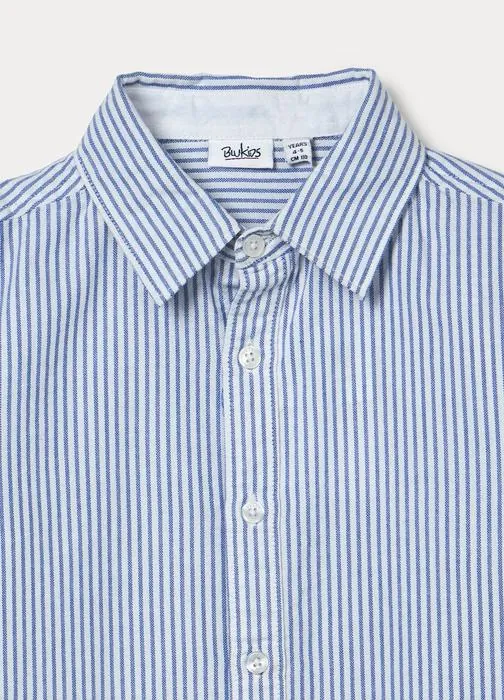 Camicia a righe in puro cotone regular fit bambino