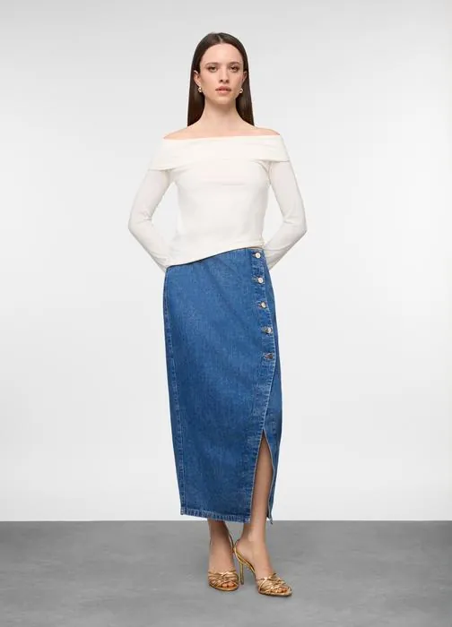 Ženska majica slim fit s barčastim izrezom