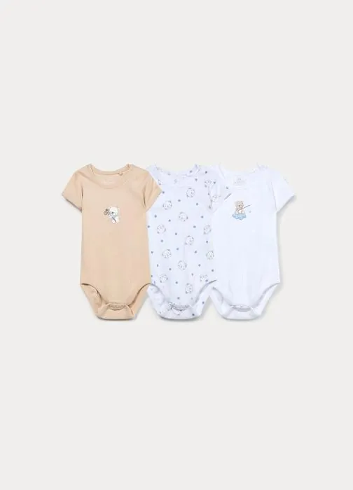 Paket od 3 rebrasta bodija za bebe