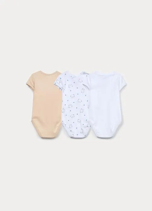 Paket od 3 rebrasta bodija za bebe