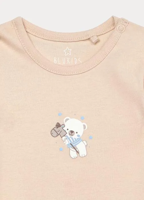 Paket od 3 rebrasta bodija za bebe