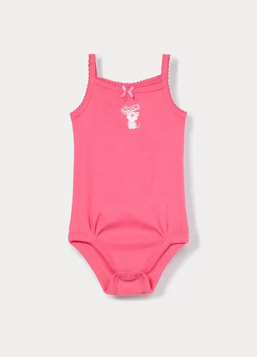 Body in costina di puro cotone neonata