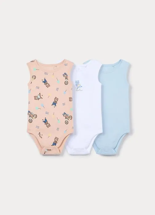 Paket od 3 rebrasta bodija za bebe
