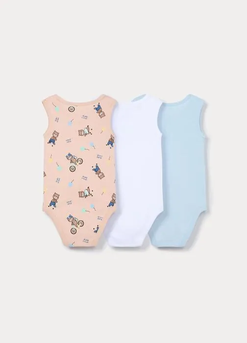 Paket od 3 rebrasta bodija za bebe
