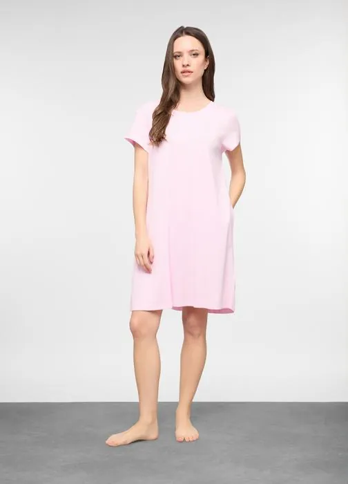 Camicia da notte in jersey di puro cotone donna