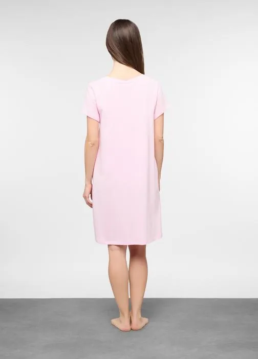 Camicia da notte in jersey di puro cotone donna