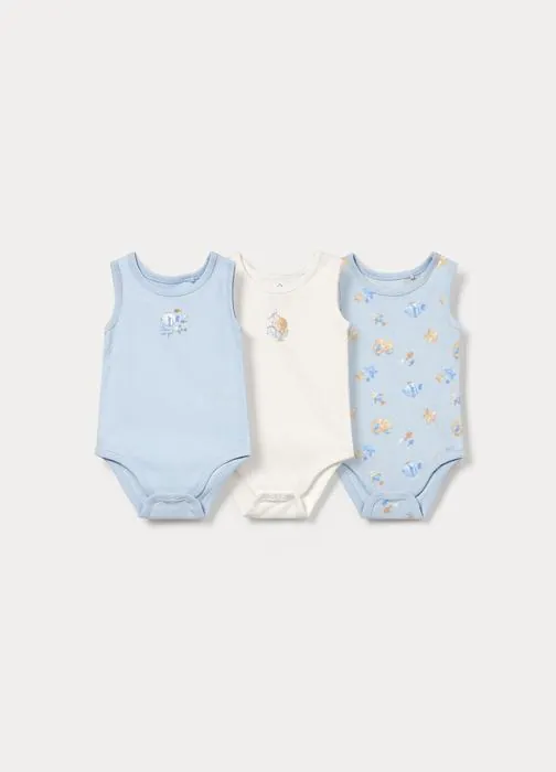 Paket od 3 rebrasta bodyja za bebe