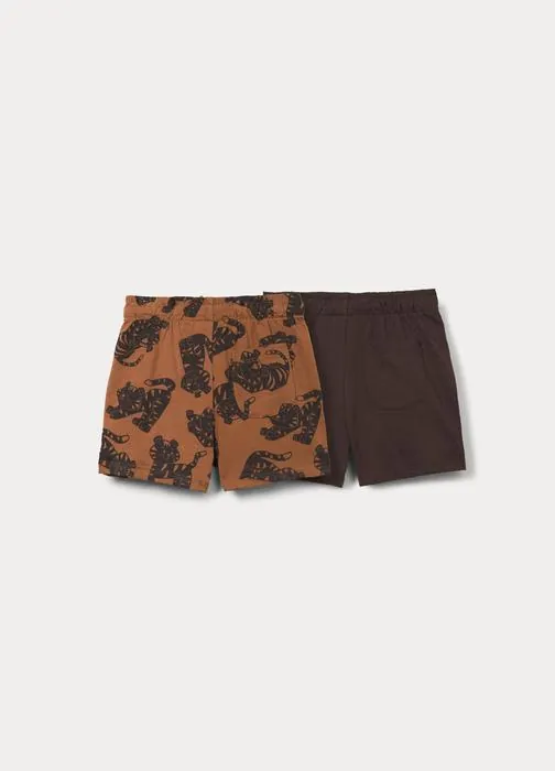 Pack 2 shorts in jersey di puro cotone bimbo
