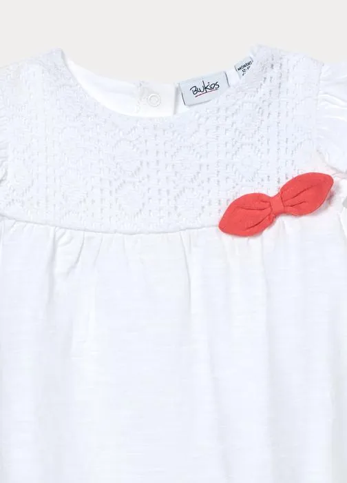 T-shirt in jersey di cotone slub bimba