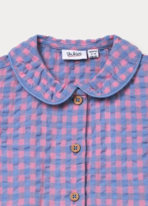 Vestito in puro cotone seersucker bimba