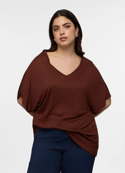 Ženska majica V-izreza relaxed fit