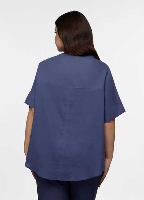 Ženska bluza regularnog kroja s V-izrezom