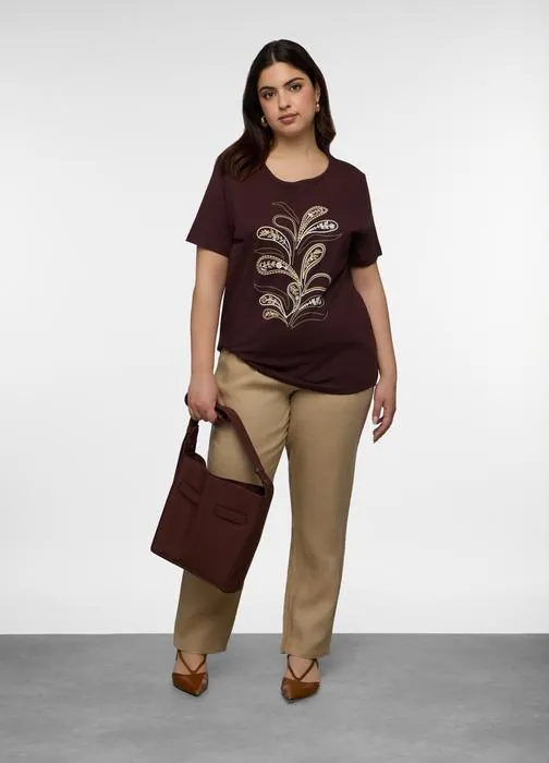 T-shirt girocollo donna curvy