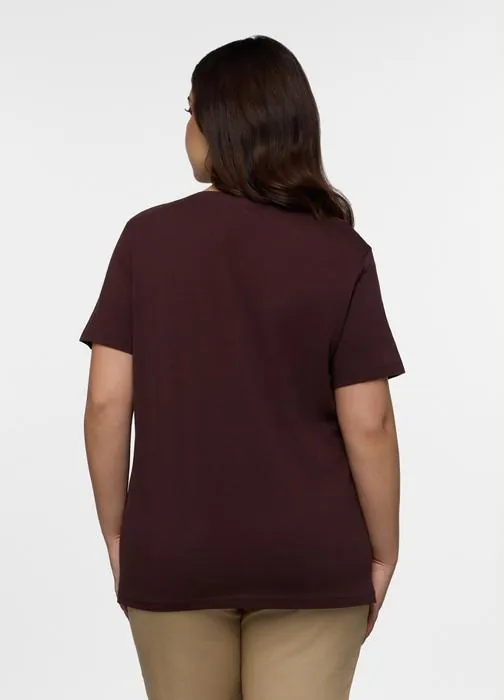 T-shirt girocollo donna curvy