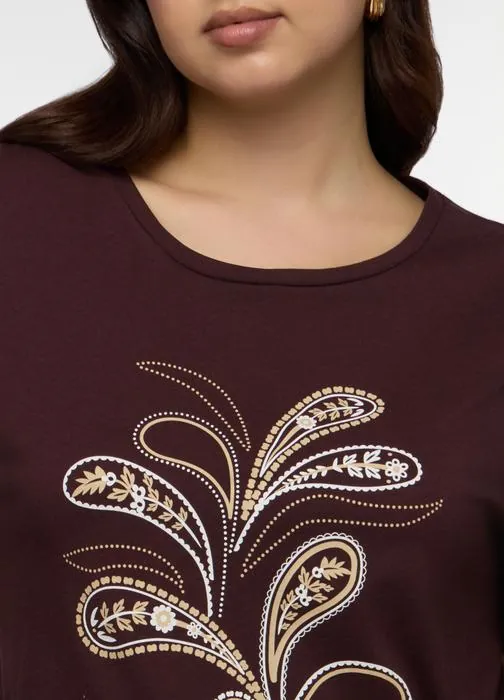 T-shirt girocollo donna curvy