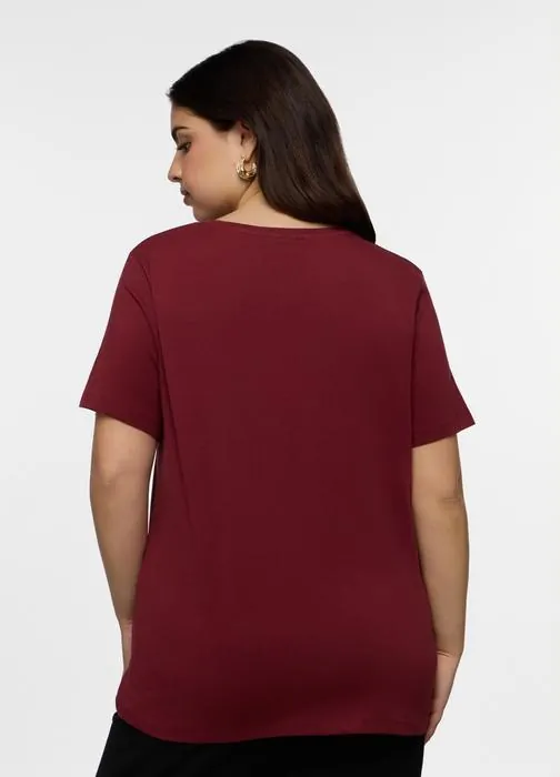 T-shirt girocollo donna curvy